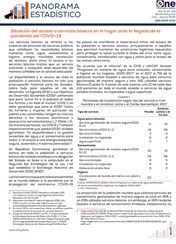 Panorama Estadístico 103 Situación del acceso a servicios básicos en el hogar ante la llegada de la pandemia del COVID-19