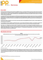 Índice de Precios del Productor del sector Servicios enero 2021