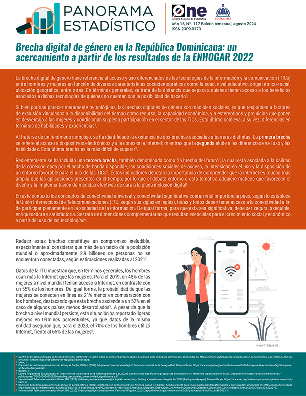 Panorama Estadístico 117-Brecha digital de género en República Dominicana