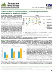 Boletín Panorama Estadístico 81 Lactancia Materna en Rep Dom Análisis Básicos Enhogar Mics2014