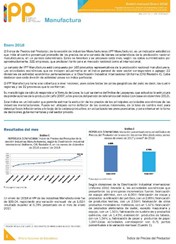 Boletín Índice de Precios del Productor Manufactura Enero 2018