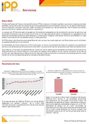 Boletín Índice de Precios del Productor Servicios Enero  2016