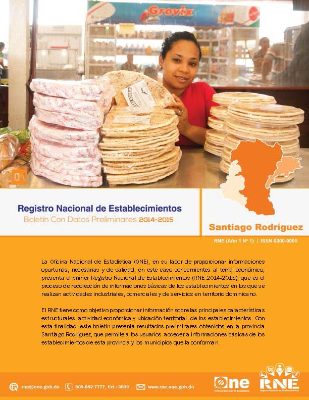 Boletín Preliminar Registro Nacional de Establecimientos Santiago Rodríguez 2014-2015