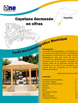 Perfil Sociodemográfico Municipal Cayetano Germosén 2011