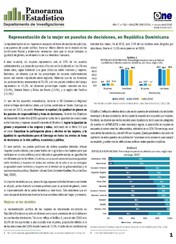 Boletín Panorama Estadístico 82 Representación de la Mujer en Puestos de Decisiones en República Dominicana