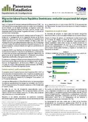 Boletín Panorama Estadístico 94 Migración Laboral Hacia República Dominicana Evolución Ocupacional del Origen al Destino Enero-Febrero 2019