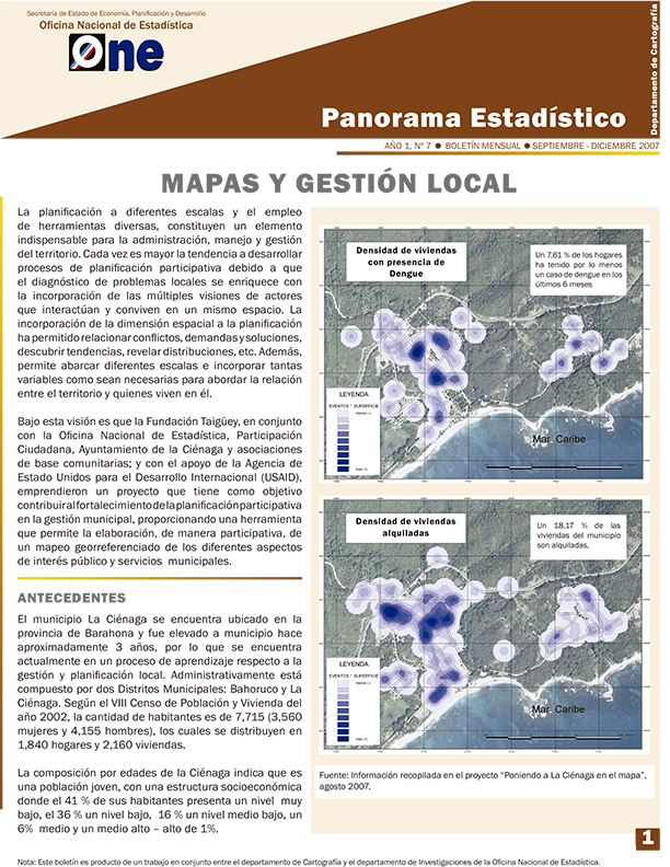 Boletín Panorama Estadístico 07 Mapas y Gestión Local Septiembre-Diciembre 2007