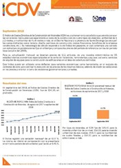 Boletín Índice de Costos Directos de la Construcción de Viviendas, Septiembre 2018