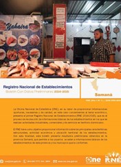 Boletín Preliminar Registro Nacional de Establecimientos Samaná 2014-2015