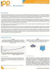 Boletín Índice de Precios del Productor Manufactura Febrero 2017