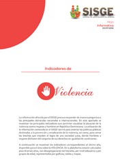 Hoja Informativa Sistema de Indicadores de Género Indicadores de Violencia 2016