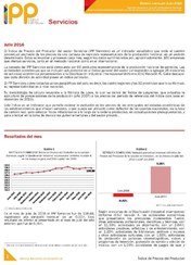 Boletín Índice de Precios del Productor Servicios Julio 2016