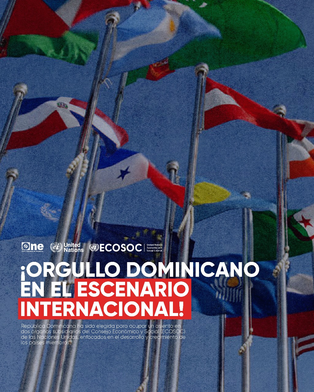 República Dominicana es elegida como miembro de la Comisión de Estadística de las Naciones Unidas, órgano subsidiario del Consejo Económico y Social de la ONU (ECOSOC, en inglés).