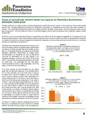 Boletín Panorama Estadístico 71 Apoyo al Aprendizaje Infantil Hogares República Dominicana Enhogar 2009-2010 Agosto 2014