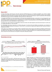 Boletín Índice de Precios del Productor Servicios Enero 2017
