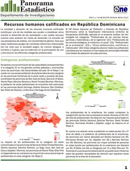 Boletines Panorama Estadistico 50 Recursos Humanos Calificados en República Dominicana Abril 2012