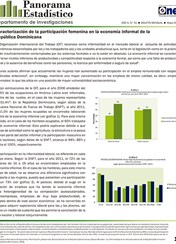 Boletines Panorama Estadistico 51 Caracterización de la Participación Femenina en la Economía Informal de la República Dominicana Mayo 2012