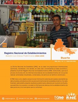 Boletín Preliminar Registro Nacional de Establecimientos Duarte 2014-2015