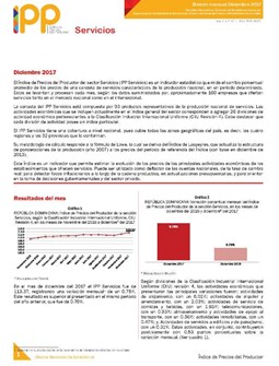 Boletín Índice de Precios del Productor Servicios Diciembre 2017