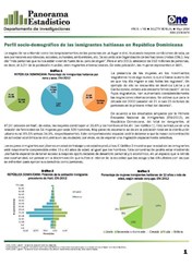 Boletín Panorama Estadístico 68 Perfil Sociodemográfico de las Inmigrantes Haitianas en República Dominicana Mayo 2014