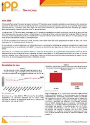 Boletín Índice de Precios del Productor Servicios Julio 2018