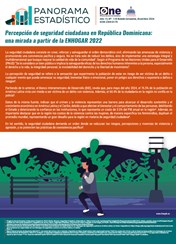 Panorama Estadístico 118 Percepción de seguridad ciudadana en República Dominicana una mirada a partir de la ENHOGAR 2022