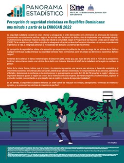 Panorama Estadístico 118 Percepción de seguridad ciudadana en República Dominicana una mirada a partir de la ENHOGAR 2022