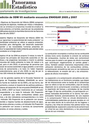 Boletín Panorama Estadístico 44 Medición de ODM VII Mediante Encuestas ENHOGAR 2005 y 2007 Octubre 2011
