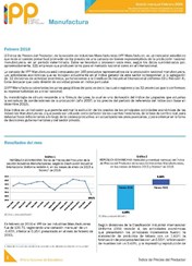 Boletín Índice de Precios del Productor Manufactura Febrero 2016